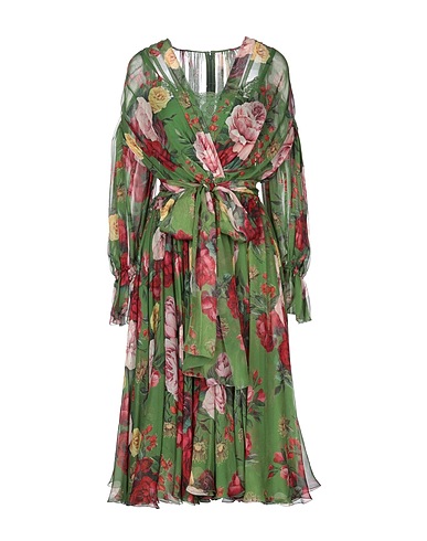 DOLCE&GABBANA Midi dress Green 100% Silk