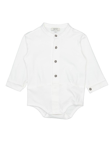 ALETTA Bodysuit White 94% Cotton, 6% Elastane