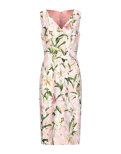 DOLCE&GABBANA Midi dress Pink 95% Viscose, 5% Elastane