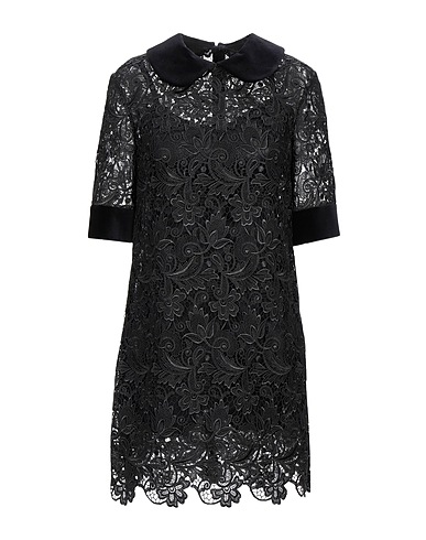 DOLCE&GABBANA Short dress Black 65% Polyester, 20% Polyamide, 10% Cotton, 5% Silk