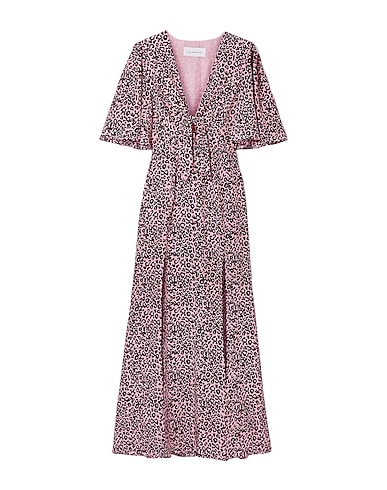 LES RÊVERIES Long dress Pink 100% Silk