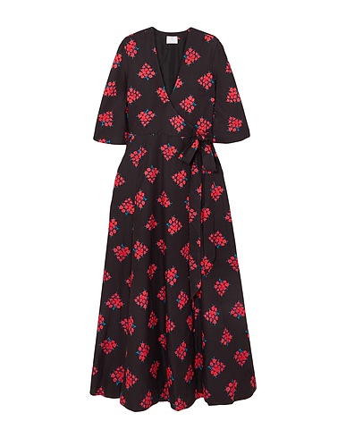 REBECCA DE RAVENEL Wrap dress 55% Cotton, 45% Silk