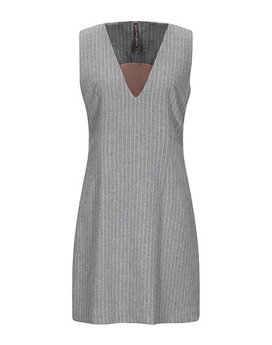 MANILA GRACE Mini dresses GRIGIO 68% Wool, 30% Polyester, 2% Elastane
