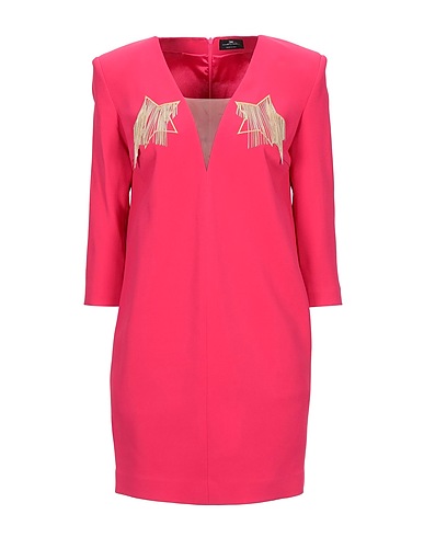 ELISABETTA FRANCHI Tubino Fucsia 66% Viscosa, 32% Acetato, 2% Elastan, Poliammide, Metallo
