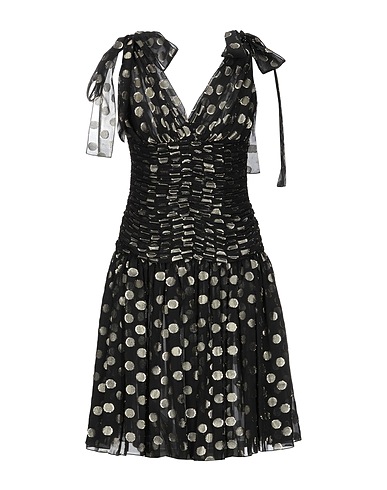 DOLCE&GABBANA Midi dress Black 89% Silk, 11% Metallic fiber