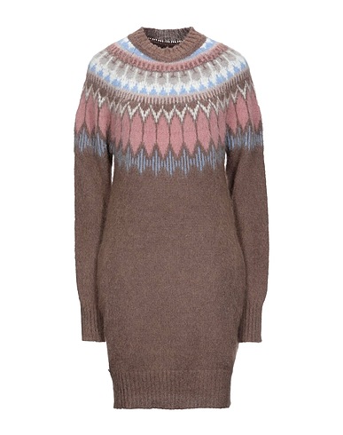 MANILA GRACE Short dress Khaki 50% Polyamide, 46% Mohair wool, 4% Wool
