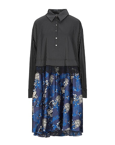 FAITH CONNEXION Midi dress Black 70% Cotton, 23% Polyester, 7% Acetate