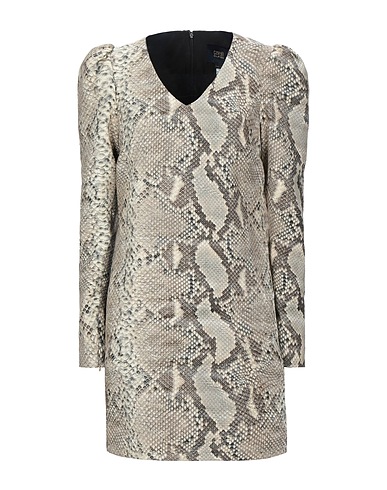 CAVALLI CLASS Short dress Sand 50% Cotton, 49% Viscose, 1% Elastane, Virgin Wool, Polyester