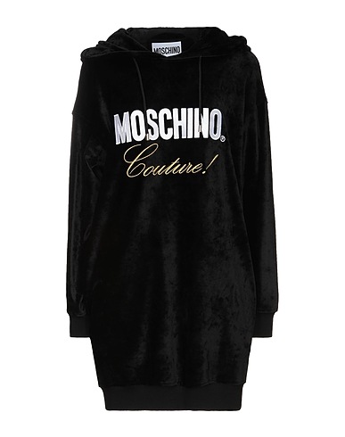 MOSCHINO Kurzes Kleid Schwarz 70% Viskose, 28% Polyamid, 2% Andere Fasern, Elastan