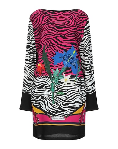 CAVALLI CLASS Short dress Fuchsia 97% Viscose, 3% Elastane, Polyester, Virgin Wool