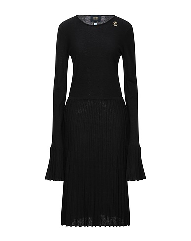 CAVALLI CLASS Midi dress Black 47% Wool, 38% Viscose, 10% Polyamide, 5% Cashmere