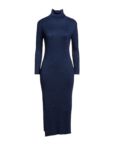 ELISABETTA FRANCHI Midi dress Bright blue 89% Viscose, 11% Polyester