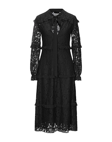 BE BLUMARINE Midi dress Black 55% Polyester, 42% Cotton, 3% Elastane
