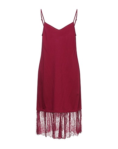 TWINSET Vestito midi Bordeaux 100% Cotone, Poliammide