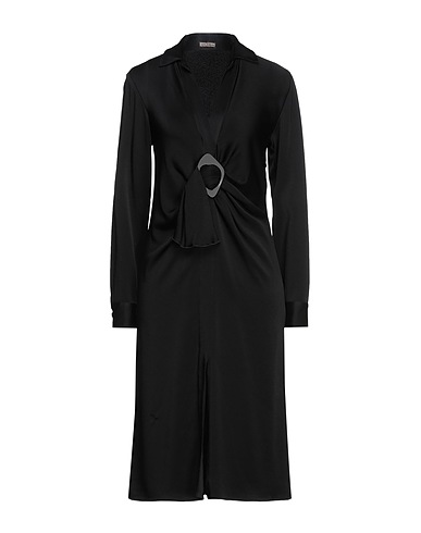 MALÌPARMI Midi dress Black 71% Acetate, 29% Viscose