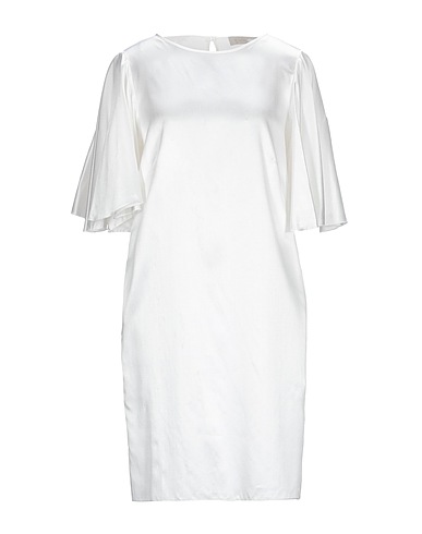 L' AUTRE CHOSE Short dress White 66% Viscose, 34% Cotton