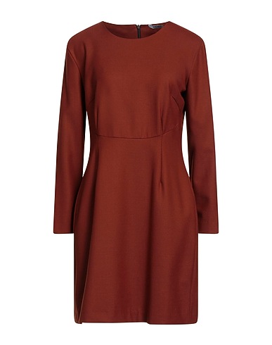 CALIBAN Short dress Tan 53% Polyester, 44% Virgin Wool, 3% Elastane