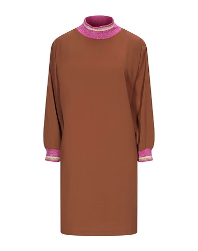 HANITA Short dress Brown 100% Polyester