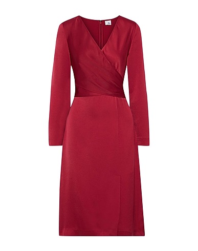 IRIS & INK Midi dress Burgundy 100% Polyester
