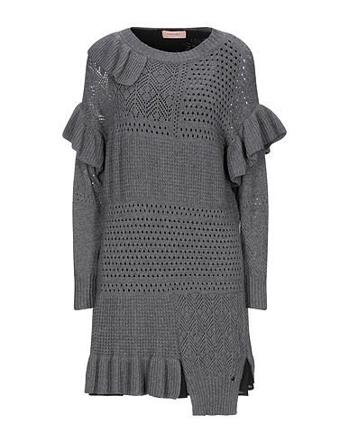 TWINSET Short dress Lead 35% Polyamide, 30% Viscose, 30% Wool, 5% Cashmere
