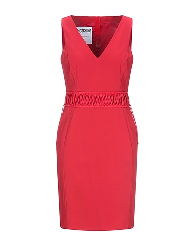 MOSCHINO Sheath dress Red 52% Viscose, 45% Acetate, 3% Other Fibres