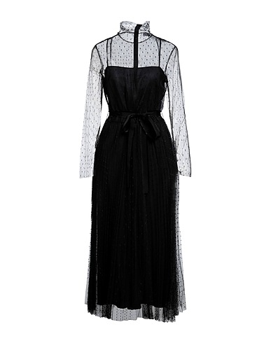 REDValentino Midi dress Black 100% Polyester, Viscose