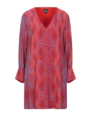 JUST CAVALLI Short dress Brick 100% Viscose