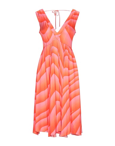 JUST CAVALLI Midi dress Coral 100% Viscose