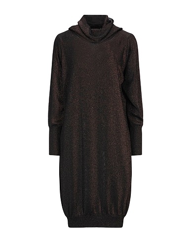 BALLANTYNE Short dress Black 77% Viscose, 23% Metallic Polyester