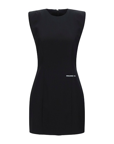 DSQUARED2 ミニワンピース・ドレス ブラック バージンウール 95% / ポリウレタン 5%