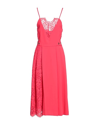 CUSTO BARCELONA Midi dress Fuchsia 90% Polyester, 10% Elastane, Polyamide, Cotton, Viscose