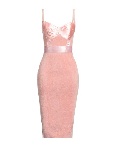 ELISABETTA FRANCHI Midi dress Blush 49% Virgin Wool, 26% Viscose, 25% Polyamide, Acetate, Elastane