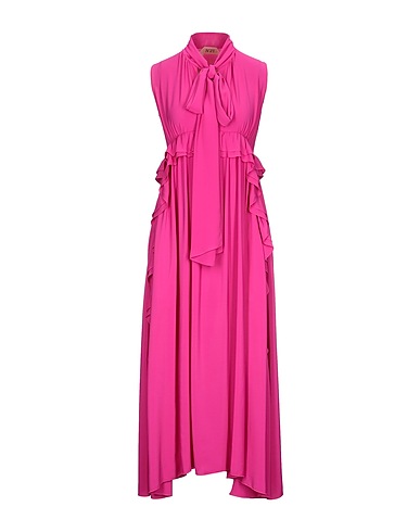 N°21 Vestito midi Fucsia 69% Acetato, 31% Seta