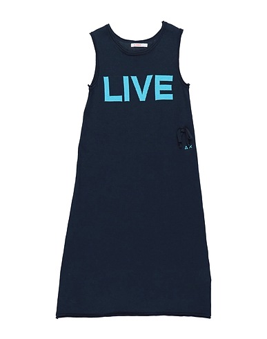 SUN 68 Dress Midnight blue 100% Cotton