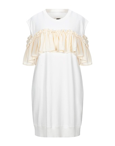 MM6 MAISON MARGIELA Short dress Ivory 65% Cotton, 35% Polyester, Elastane
