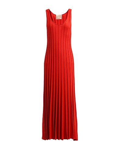 ERIKA CAVALLINI Long dress Rust 65% Viscose, 35% Polyamide