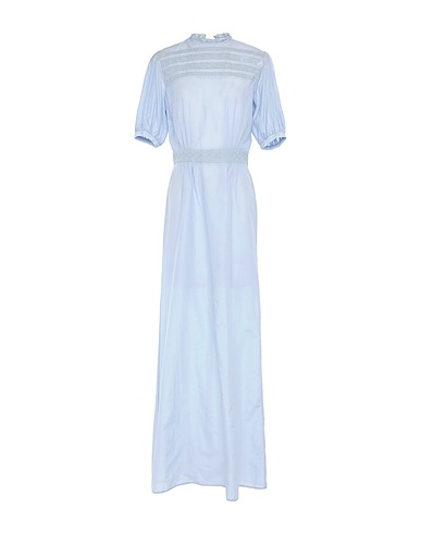 MATIN Long dress Sky blue 70% Cotton, 30% Silk