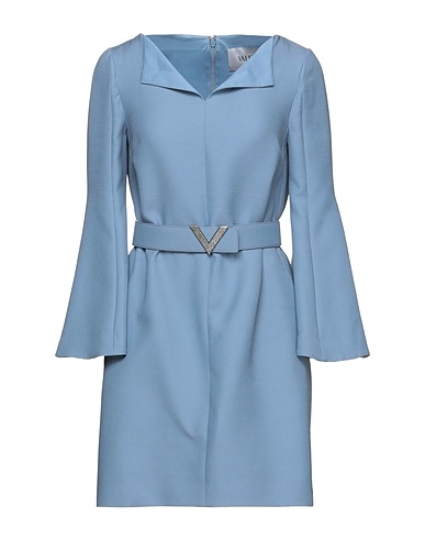 VALENTINO GARAVANI Office dress Pastel blue 65% Virgin Wool, 35% Silk