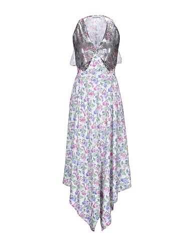 RABANNE Midi dress White 100% Aluminum, Polyester