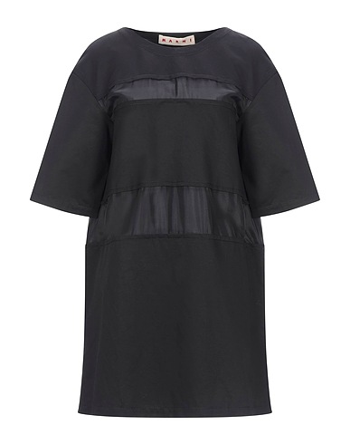 MARNI Short dress Black 77% Cotton, 23% Linen, Silk