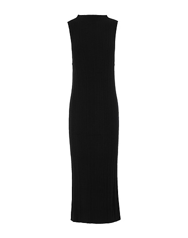 NINETY PERCENT Midi dress RIBBED RACER FRONT DRESS
 Black 85% Tencel®, 15% Nylon