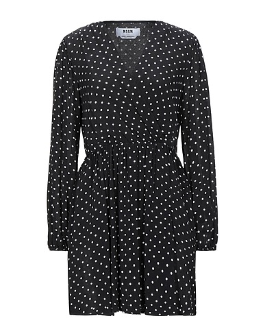 MSGM Kurzes Kleid Schwarz 100% Viskose