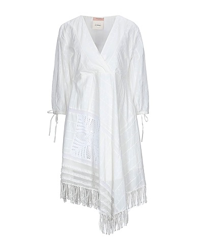 TWINSET Short dress White 100% Cotton