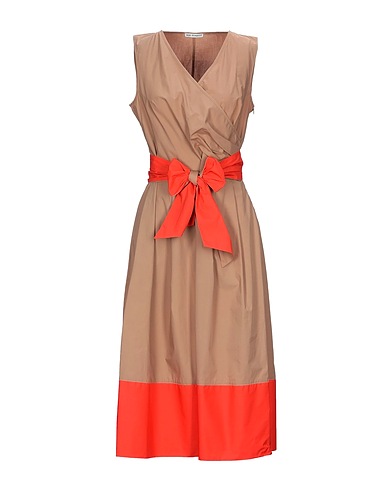 RUE•8ISQUIT Vestito midi Cammello 100% Cotone