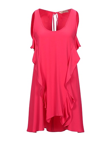 TWINSET Short dress Fuchsia 71% Acetate, 29% Viscose