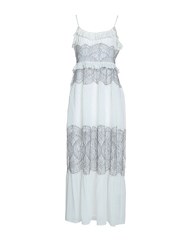 TWINSET Vestito lungo Avorio 100% Poliestere, Poliammide