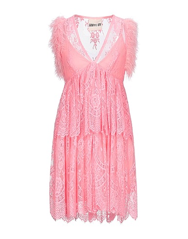ANIYE BY Short dress Pink 54% Polyamide, 46% Cotton, Ostrich feathers