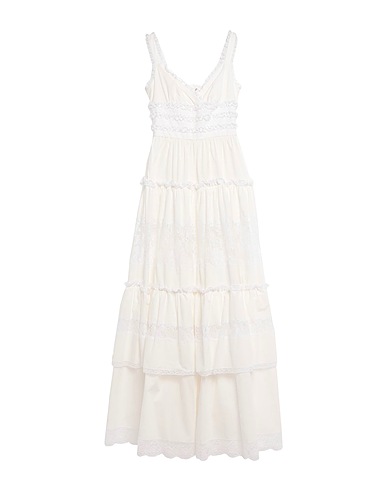 DOLCE&GABBANA Long dress White 74% Cotton, 26% Polyamide