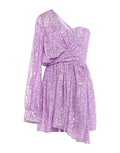 AMEN Vestito corto Malva 100% Poliestere, Cotone