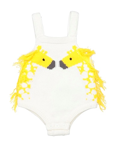 STELLA McCARTNEY KIDS Baby bodysuit Ivory 95% Cotton, 5% Wool